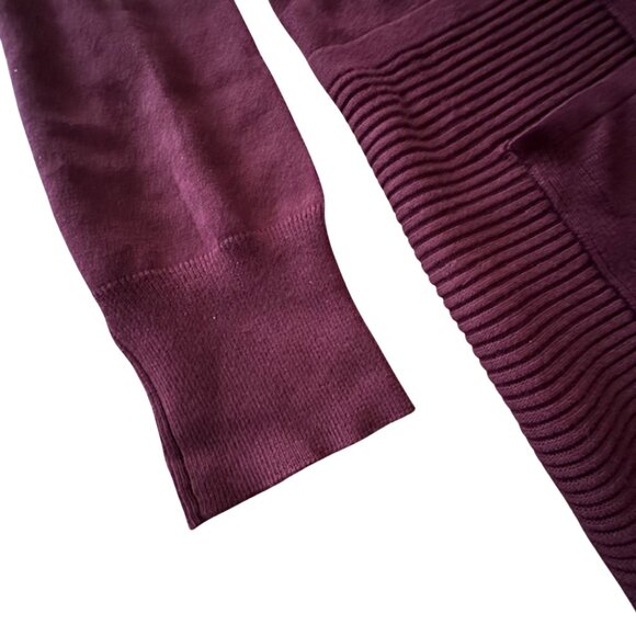 NWT Christopher & Banks Burgundy Fine Knit Cardigan - Picture 5 of 7